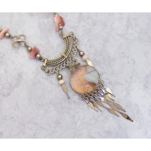 17 inch, Vintage Celestial Elven Circular Geometric Necklace - CP1 - Picture 1 of 3